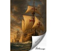 Quaderno di STORIA A4 - Scuola Secondaria di Primo Grado - 100 pagine a RIGHE senza margine - Copertina dedicata alla materia - Carta bianca 90 g/m² - Pentharmonique