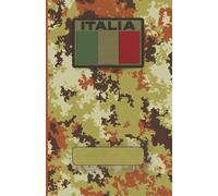 Quaderno " ITALIA", a Righi Mimetico Vegetato Italiano 13 x 20 cm: Taccuino compatto tascabile per appunti, in stile militare con copertina camouflage ... survivalisti e amanti dell’outdoor