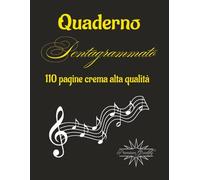 Quaderno Pentagrammato - 110 Pagine: Carta Crema Alta Qualità con 13 Righe per Spartito Musicale: Quaderno Pentagrammato 110 Pagine | Carta Alta ... Musicisti, Studenti di Musica e Insegnanti