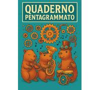 Quaderno Pentagrammato A4 per Bambini e Ragazzi: 110 Pagine con 10 Pentagrammi per Pagina - Quaderno Musicale con Righe per Solfeggio e Composizione - Copertina Illustrata a Colori