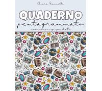 Quaderno Pentagrammato con esercizi di teoria musicale per scuola media: 102 pagine numerate | grande formato 21,6x27,9 | 9 pentagrammi per pagina + spazio per appunti
