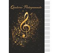 Quaderno Pentagrammato di Musica: Formato Grande 8.5" x 11" | 110 Pagine con 14 Pentagrammi per Pagina | Pentagrammi Grandi per Scrittura Musicale, Studio e Composizione (Italian Edition)