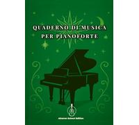 Quaderno Pentagrammi per Pianoforte-100 Pagine con Chiavi di Violino e Basso Unite: Quaderno di Musica per Pianisti, Studenti e Insegnanti | Fogli ... per Scrivere Spartiti, Note ed Esercizi