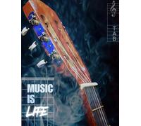 Quaderno per Chitarra - 100 Pagine con Pentagramma e Tablatura + 40 Schemi per Accordi: Spartiti in chiave di violino (SOL) con TAB a 6 corde