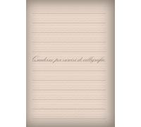 Quaderno per esercizi di calligrafia formato A5 (formato compatto) 200 pagine, realizzato con carta di pasta di legno, un'opzione di stampa a basse emissioni di carbonio