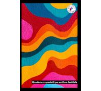 QUADERNO PER SCRITTURA FACILITATA, DISCALCULIA, DISLESSIA, DISGRAFIA, DISORTOGRAFIA || Formato A5 (6x9 inches - 15,2 x 22,8 cm) 70 pagine con QUADRETTI colorati