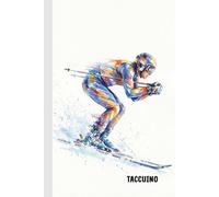 Quaderno Sci Alpino: Taccuino A5 a righe (6x9) - 100 pagine - Regalo per sciatori e sport invernali - Diario montagna neve