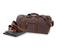 Quadra - Bolsa de viaje/deporte de tela estilo vintage 45 litros (Talla Única/Marrón)