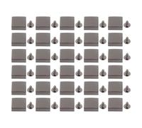 Quadrate Screw Back Rivets 30 Sets | Zinc Alloy Handbag Nails for Leather Bags/Belts/Shoes | 16mm Decorative Rivets with 6mm PH Iron Screws | Oxidation Protected & Easy (Plata Negro)