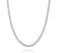 Quadri Cadena de Plata 925 para Hombre y Mujer, Collar de Eslabones Franco Fabricado en Italia, Cadena de Plata para Hombre y Mujer, Acabado Plateado Antideslustre, 56 cm