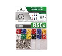 Quadrios 22C423 - Juego de conectores de compresión (0,5 mm², 6 mm², rojo, azul, amarillo, verde, blanco, transparente)