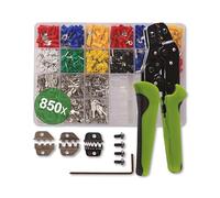 Quadrios 22T014 22T014 - Juego de alicates de crimpado, terminales de cable plano, conectores solares 0,25