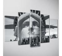 QUADRO MODERNO GIGANTE - Ciudad' New York - Estatua de la Libertad' - 5 tele - Arredam...
