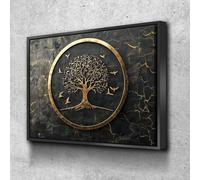 Quadro su tela con Albero della Vita | Decorazione murale moderna ispirata alla natura | Stampa poster Albero della Vita | Decorazione boho per soggiorno e camera da letto (20x30 cm/senza cornice)