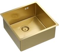 Quadron Anthony fregadero de acero 44x44 cm dorado MF4444PVDBSG1