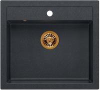 Quadron Bill fregadero graniteq 59.5x54 cm negro HCQB6054U8_PVDC1