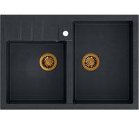 Quadron Bill fregadero graniteq 90x62 cm negro HCQB9062U8_PVDC1