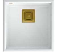Quadron David fregadero graniteq 42x42 cm blanco HQD4242U1-G1