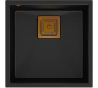 Quadron David fregadero graniteq 42x42 cm negro HQD4242U7-C1