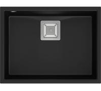 Quadron David fregadero suspendido 55x42 cm negro HQD5542U7-BS