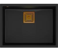 Quadron David fregadero suspendido 55x42 cm negro HQD5542U7-C1