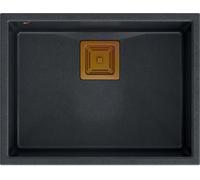 Quadron David fregadero suspendido 55x42 cm negro HQD5542U8-C1
