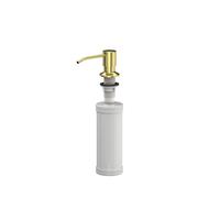 QUADRON Dispensador de Jabón 350ml Dispensador de Líquido Lavavajillas Pvd-Oro, Dispensador de Jabón Recargable de Metal, Dispensador Apto para Cocina, Jabón de Manos, Champú, Gel de Ducha
