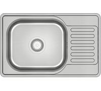 Quadron Eddie 111 fregadero de acero con sifón 66x42 cm acero HD111SAT6642