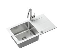 Quadron Edward fregadero de granito y acero 78x44 cm blanco FUS_E7844BI_3623500BS