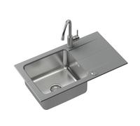 Quadron Edward fregadero de granito y acero 78x44 cm gris/grafito/ónix FUS_E7844SZ_3623500BS