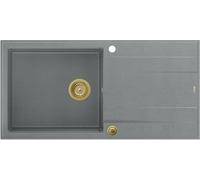 Quadron Evan fregadero graniteq 100x50 cm gris/grafito/ónix HCQE10050U5_PVDG1_P2O
