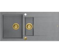 Quadron Evan fregadero graniteq 100x50 cm gris/grafito/ónix HQE5510050U5_PVDG1_P2O