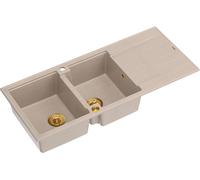 Quadron Evan fregadero graniteq 116x50 cm beige HQE11650U2_PVDG1_P2O