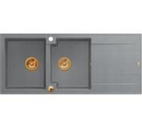Quadron Evan fregadero graniteq 116x50 cm gris/grafito/ónix HQE11650U5_PVDC1_P2O