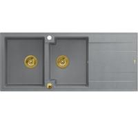 Quadron Evan fregadero graniteq 116x50 cm gris/grafito/ónix HQE11650U5_PVDG1_P2O
