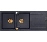 Quadron Evan fregadero graniteq 116x50 cm negro HQE11650U8_PVDC1_P2O