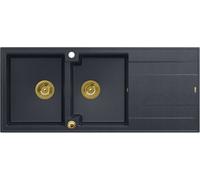 Quadron Evan fregadero graniteq 116x50 cm negro HQE11650U8_PVDG1_P2O