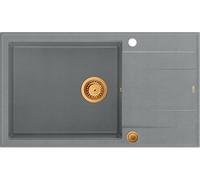 Quadron Evan fregadero graniteq 86x50 cm gris/grafito/ónix HCQE58650U5_PVDC1_P2O