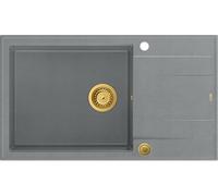 Quadron Evan fregadero graniteq 86x50 cm gris/grafito/ónix HCQE58650U5_PVDG1_P2O