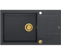 Quadron Evan fregadero graniteq 86x50 cm negro HCQE58650U8_PVDG1_P2O
