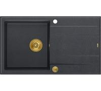 Quadron Evan fregadero graniteq 86x50 cm negro HCQE8650U8_PVDG1_P2O