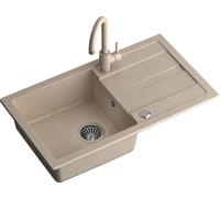 Quadron Go Max fregadero con grifo beige/beige TQ7744GMBEZ