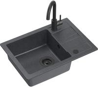 Quadron Go Smart fregadero con grifo negro/negro TQ6244GSBLM