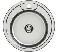 QUADRON fregadero de un seno de acero inoxidable | tamaño 40cm Color: Satinado | HUGO Fregadero de cocina | Desagüe incluido | Fregadero Apto para armarios a partir de 40 cm | Empotrable (SATINADO)