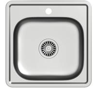 Quadron Joe 110 fregadero de acero con sifón 48x48 cm acero HD110SAT4848