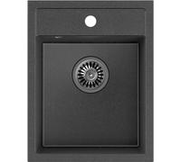 Quadron Johnny fregadero graniteq 50x39 cm negro HCQJ3950CZK