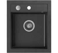 Quadron Johnny fregadero graniteq 50x43 cm negro HCQJ4350CZK