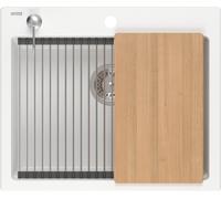 Quadron Kurt 110 fregadero graniteq 59.5x50 cm blanco HCQK5052BIK