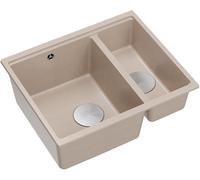 Quadron Logan fregadero graniteq 55x46 cm beige HCQL5646U2-BS_U