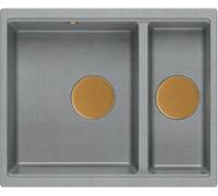 Quadron Logan fregadero graniteq 55x46 cm gris/grafito/ónix HCQL5646U5-C1_U